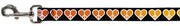 Dog Leash - Peace Hearts Repeat Fill Black/Rainbow