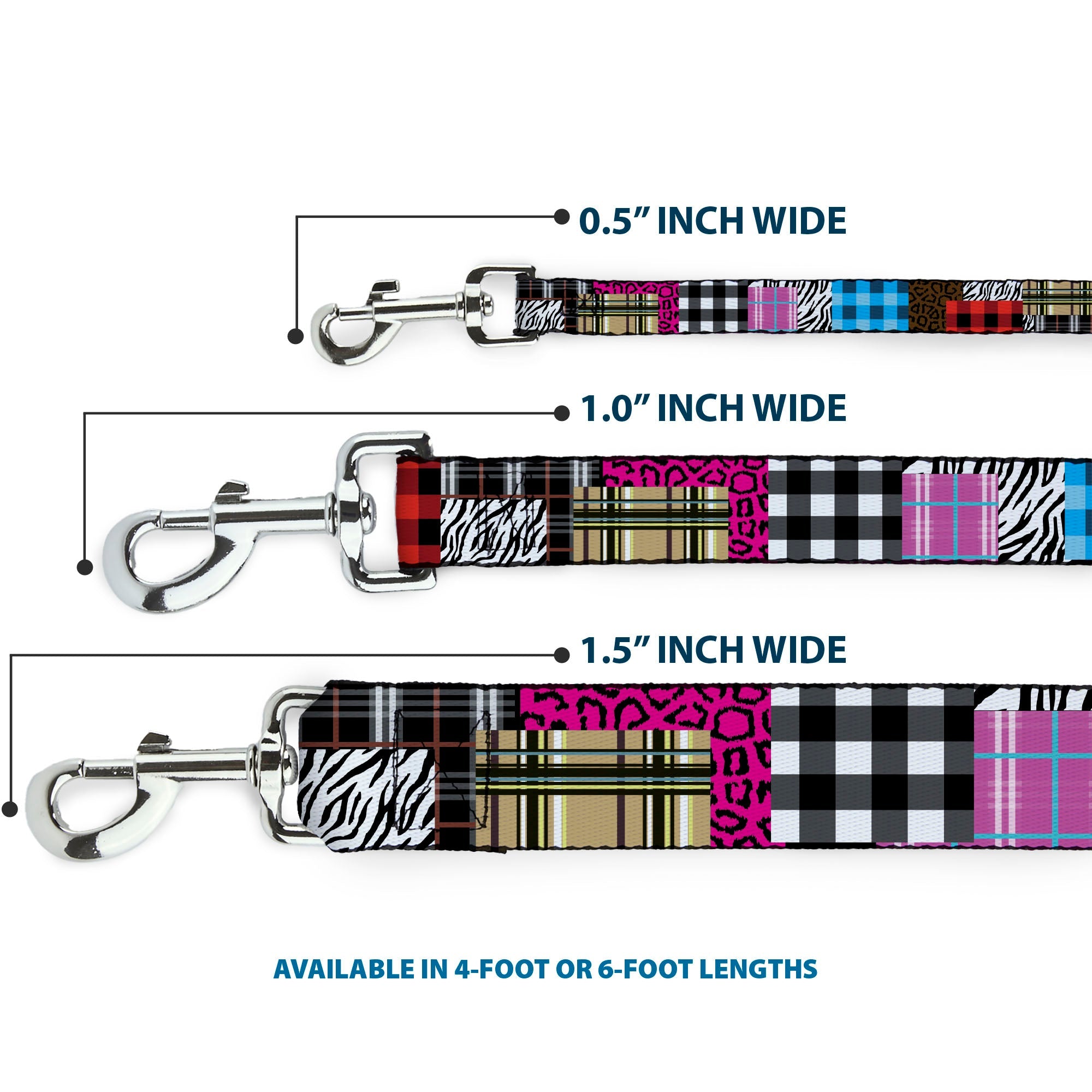 Dog Leash - Plaid & Animal Skins