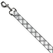Dog Leash - Plaid X White/Gray
