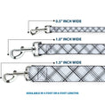 Load image into Gallery viewer, Dog Leash - Plaid X White/Gray
