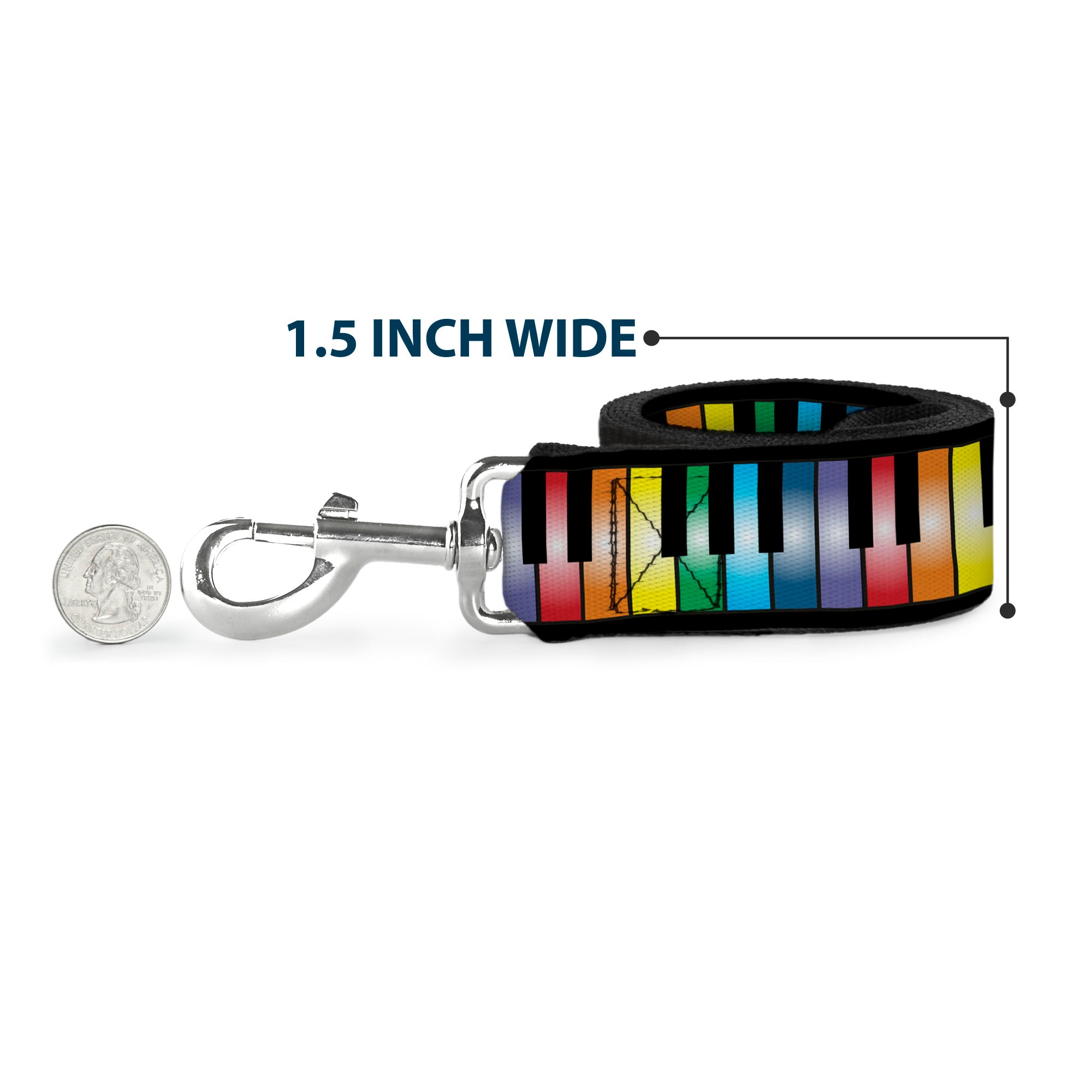 Dog Leash - Piano Keys Rainbow