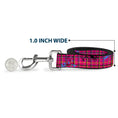 Load image into Gallery viewer, Dog Leash - Plaid Curls Pink/Black/Yellow/Blue
