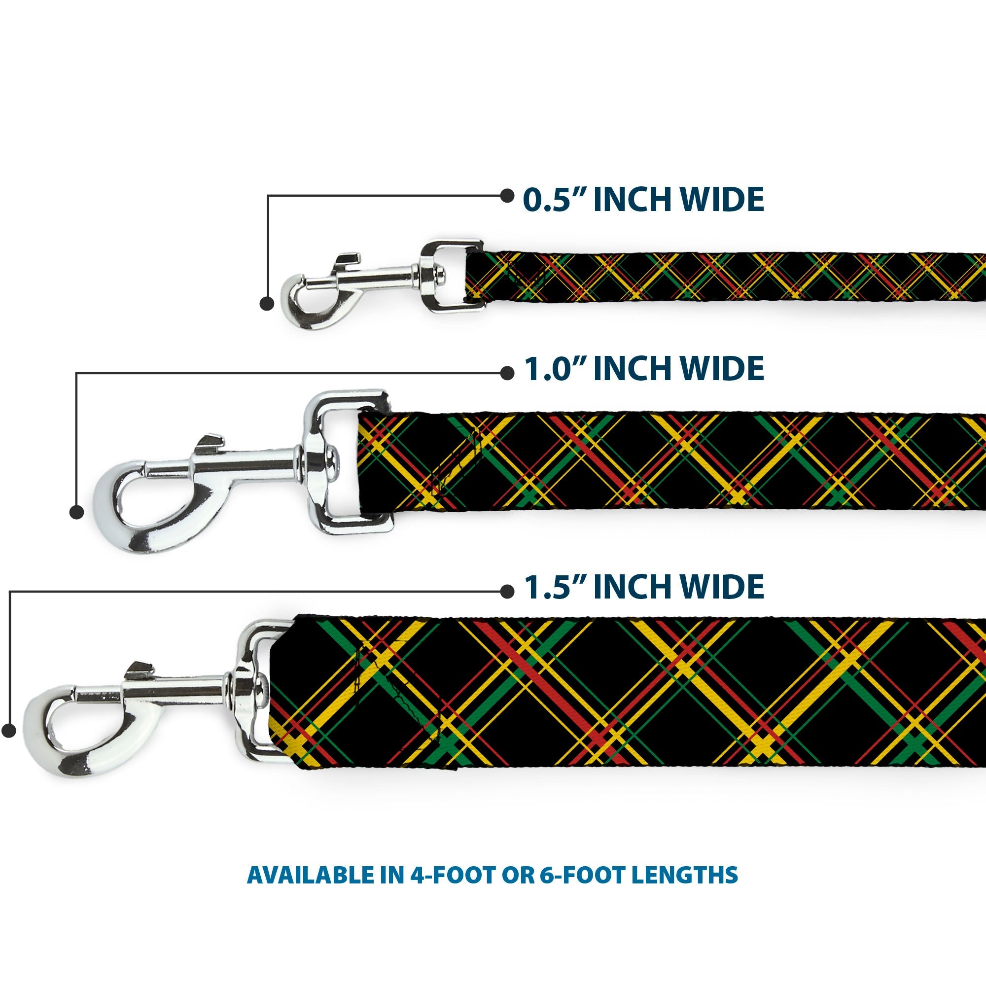 Dog Leash - Plaid X Rasta