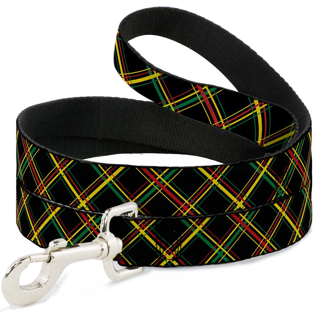 Dog Leash - Plaid X Rasta