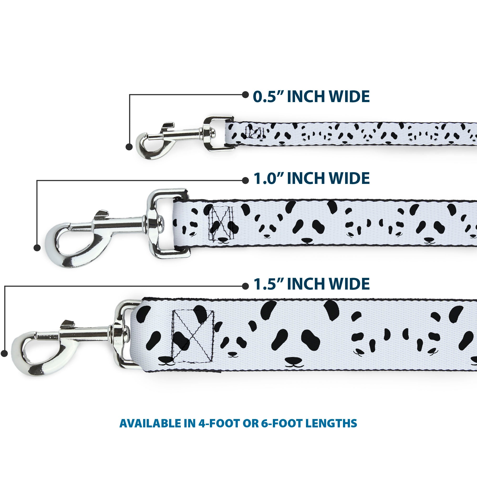 Dog Leash - Panda Bear Spots