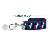 Dog Leash - Peaks Turquoise/Fuchsia/Black/White