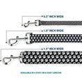 Load image into Gallery viewer, Dog Leash - Paw Print Black/White
