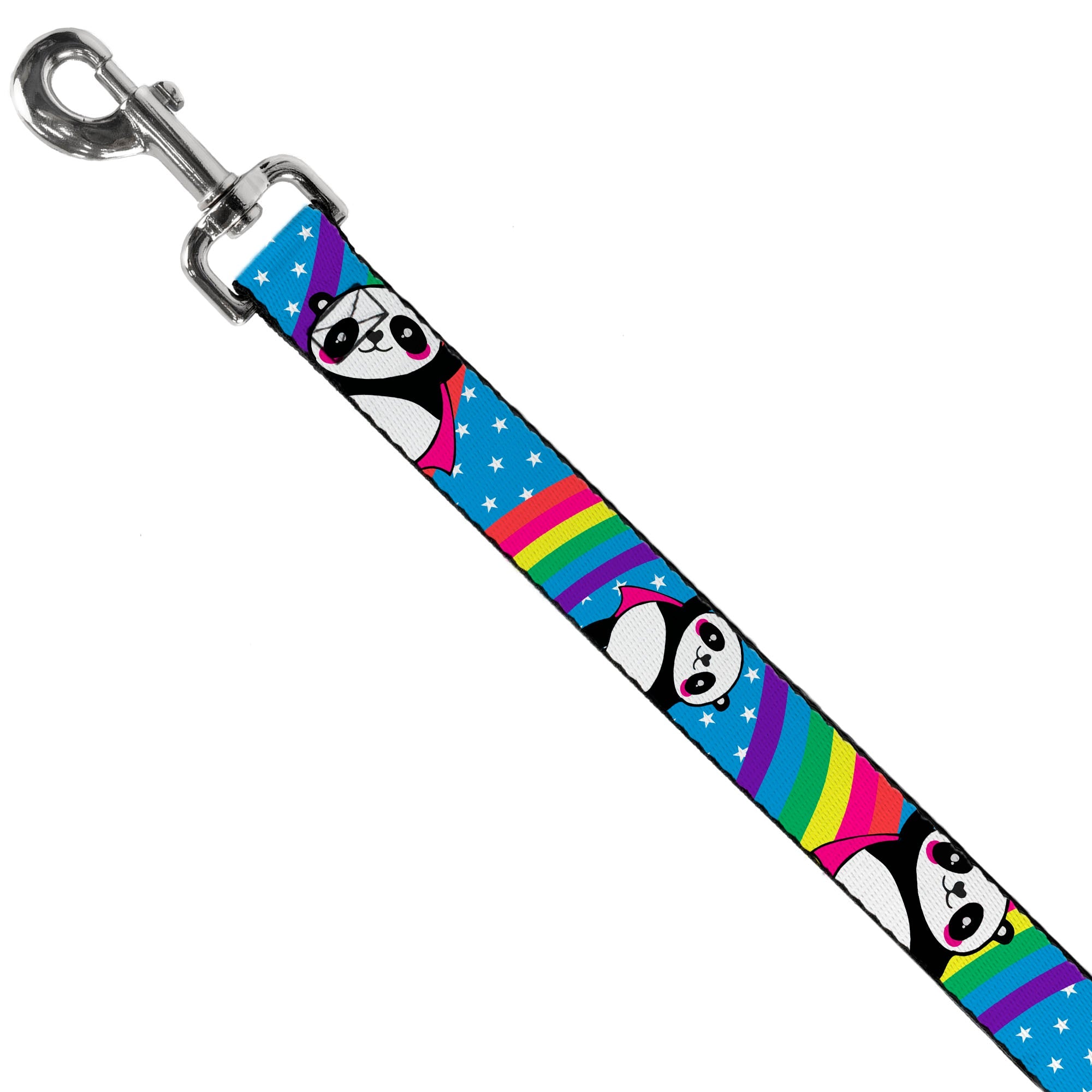 Dog Leash - Pandas & Rainbows w/Stars