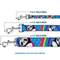 Load image into Gallery viewer, Dog Leash - Pandas & Rainbows w/Stars
