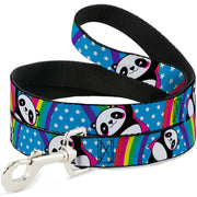 Dog Leash - Pandas & Rainbows w/Stars