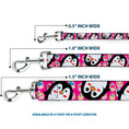 Load image into Gallery viewer, Dog Leash - Penguins w/Cupcakes Fuchsia/Purple/White
