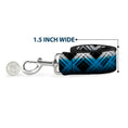 Load image into Gallery viewer, Dog Leash - Plaid X Gradient Black/White/Blue
