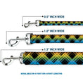 Load image into Gallery viewer, Dog Leash - Plaid X Gradient Black/Orange/Green/Blue
