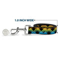 Load image into Gallery viewer, Dog Leash - Plaid X Gradient Black/Orange/Green/Blue
