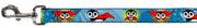 Dog Leash - Penguin Superhero Blue Bubbles