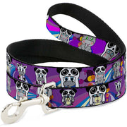 Dog Leash - Panda Hat Animals w/Bright Color Burst