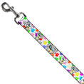 Load image into Gallery viewer, Dog Leash - Puppies w/Paw Prints White/Multi Color
