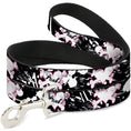 Load image into Gallery viewer, Dog Leash - Punk Heart & Cross Bones w/Splatter Black/White
