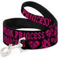 Load image into Gallery viewer, Dog Leash - Punk Princess Black/Fuchsia

