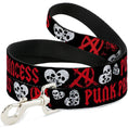 Load image into Gallery viewer, Dog Leash - Punk Princess Black/Red/White
