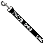 Dog Leash - Punk You Black/White