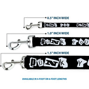 Dog Leash - Punk You Black/White