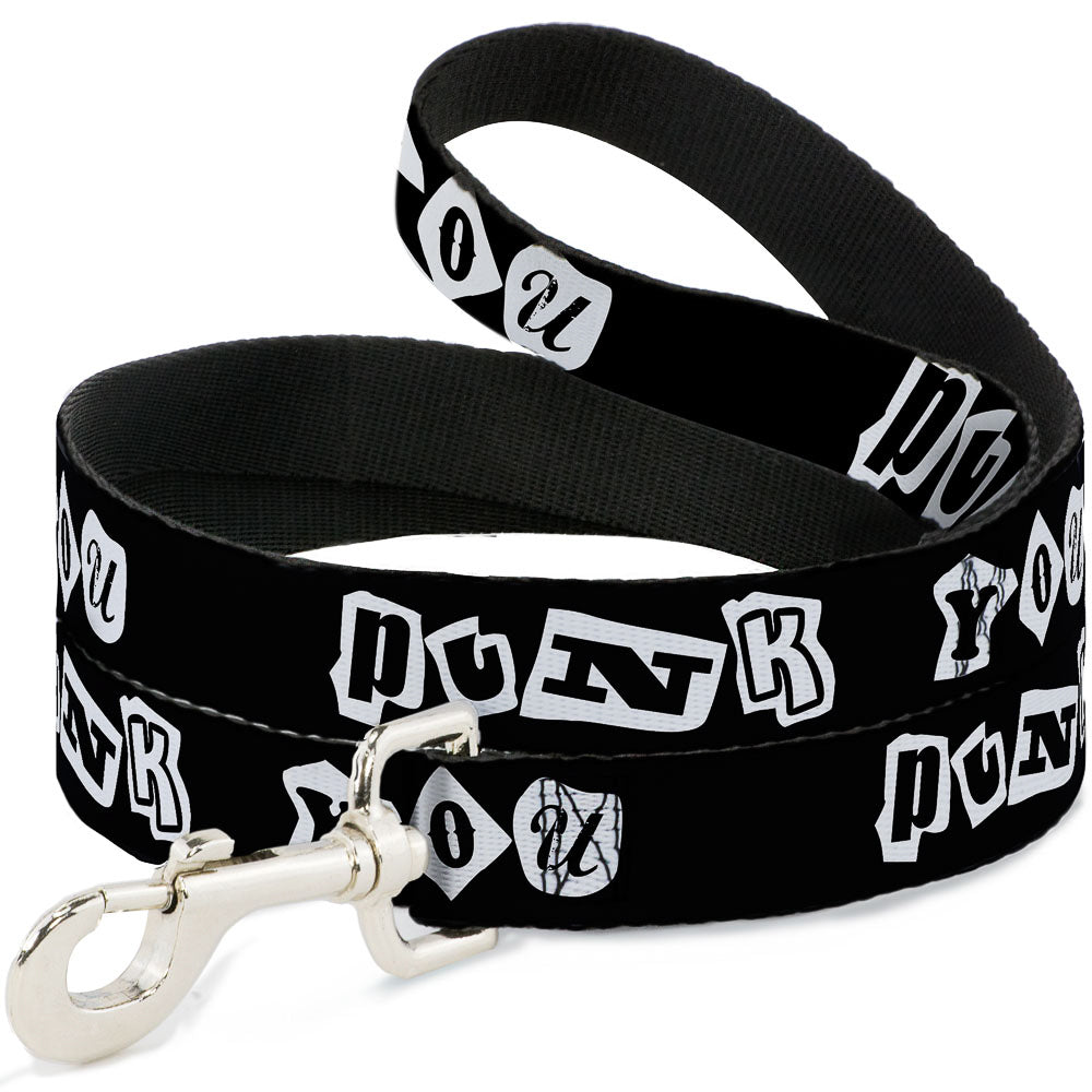 Dog Leash - Punk You Black/White