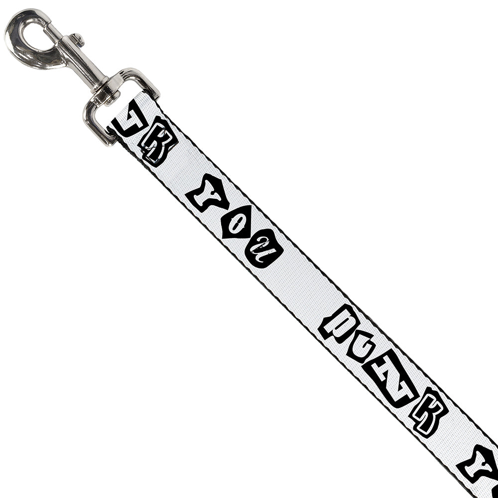 Dog Leash - Punk You White/Black