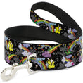 Load image into Gallery viewer, Dog Leash - Rainbow Cloud Stars Black
