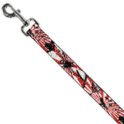Dog Leash - Rising Sun White/Red