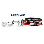 Dog Leash - Rising Sun White/Red