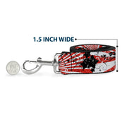 Dog Leash - Rising Sun White/Red