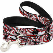 Dog Leash - Rising Sun White/Red