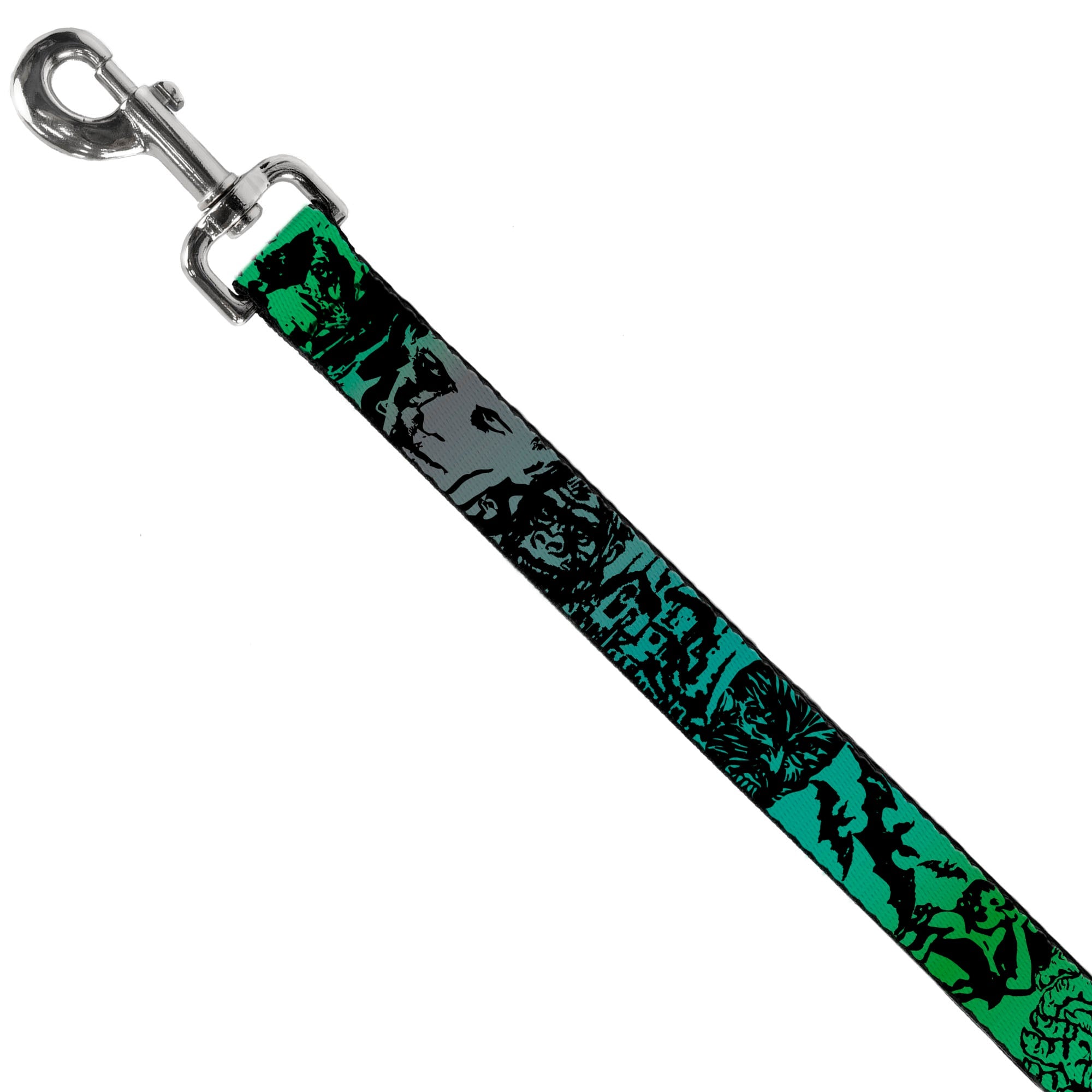 Dog Leash - Retro Monster Aqua/Black