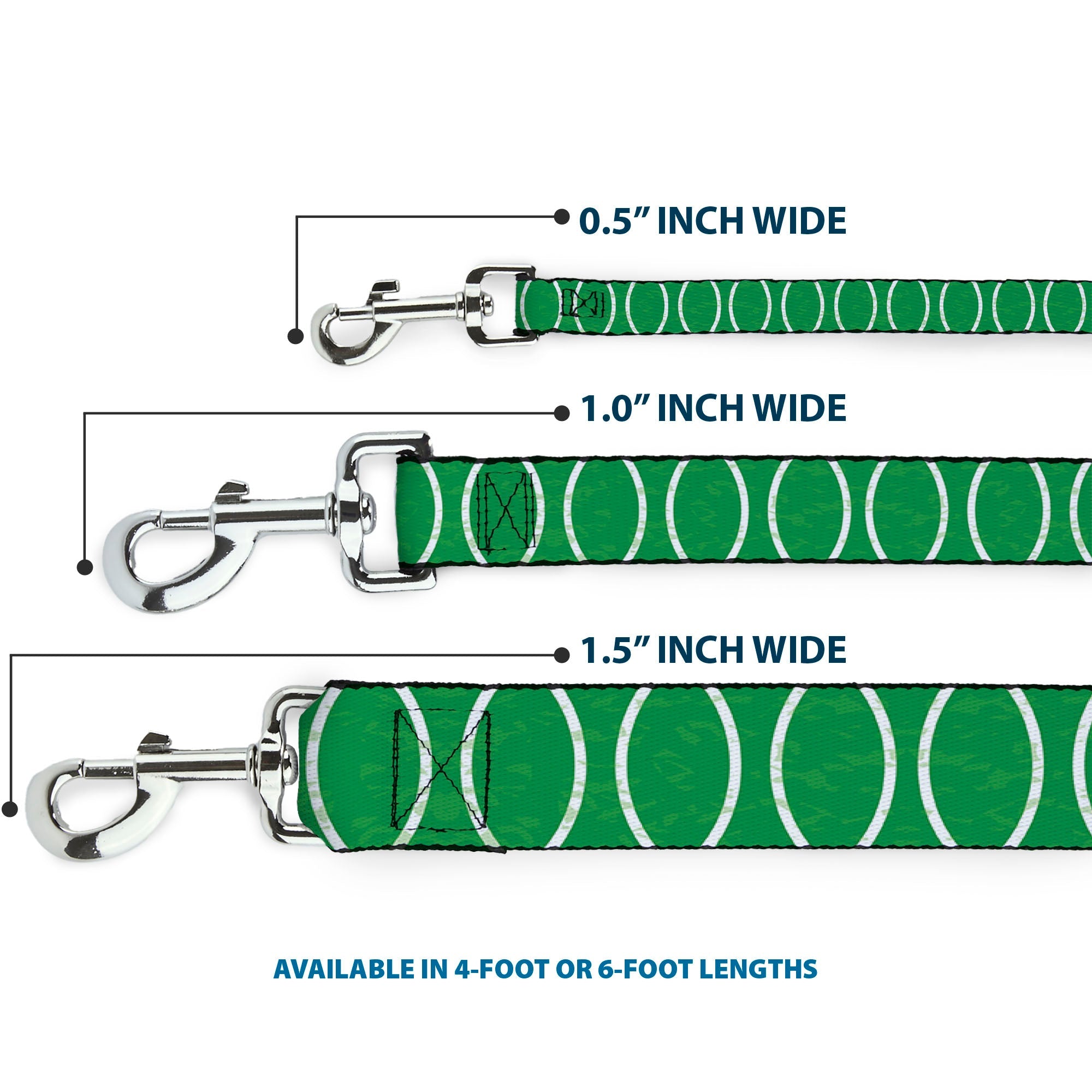 Dog Leash - Rings Camo Neon Green/White