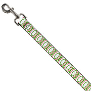 Dog Leash - Rings White/Green/Red