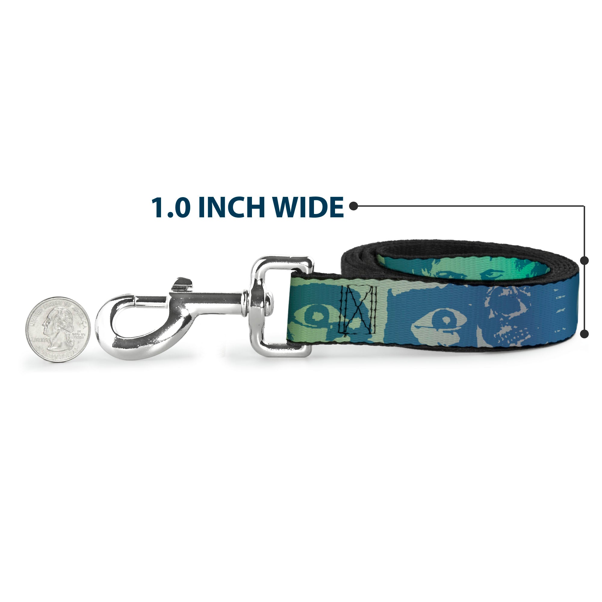 Dog Leash - Retro Monster Aqua