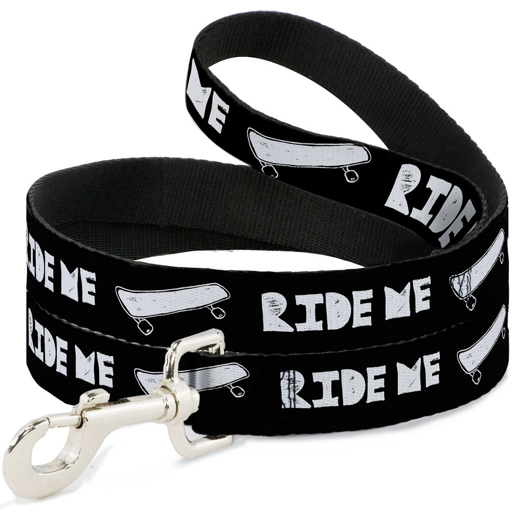 Dog Leash - RIDE ME Skateboard Black/White
