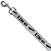 Dog Leash - RIDE ME Skateboard w/Mini Checker White/Gray/Black