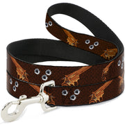 Buckle-Down Dog Leash - Revolvers Brown/Orange