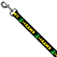 Load image into Gallery viewer, Dog Leash - RRRAWR Dinosaur Black/Green/Yellow
