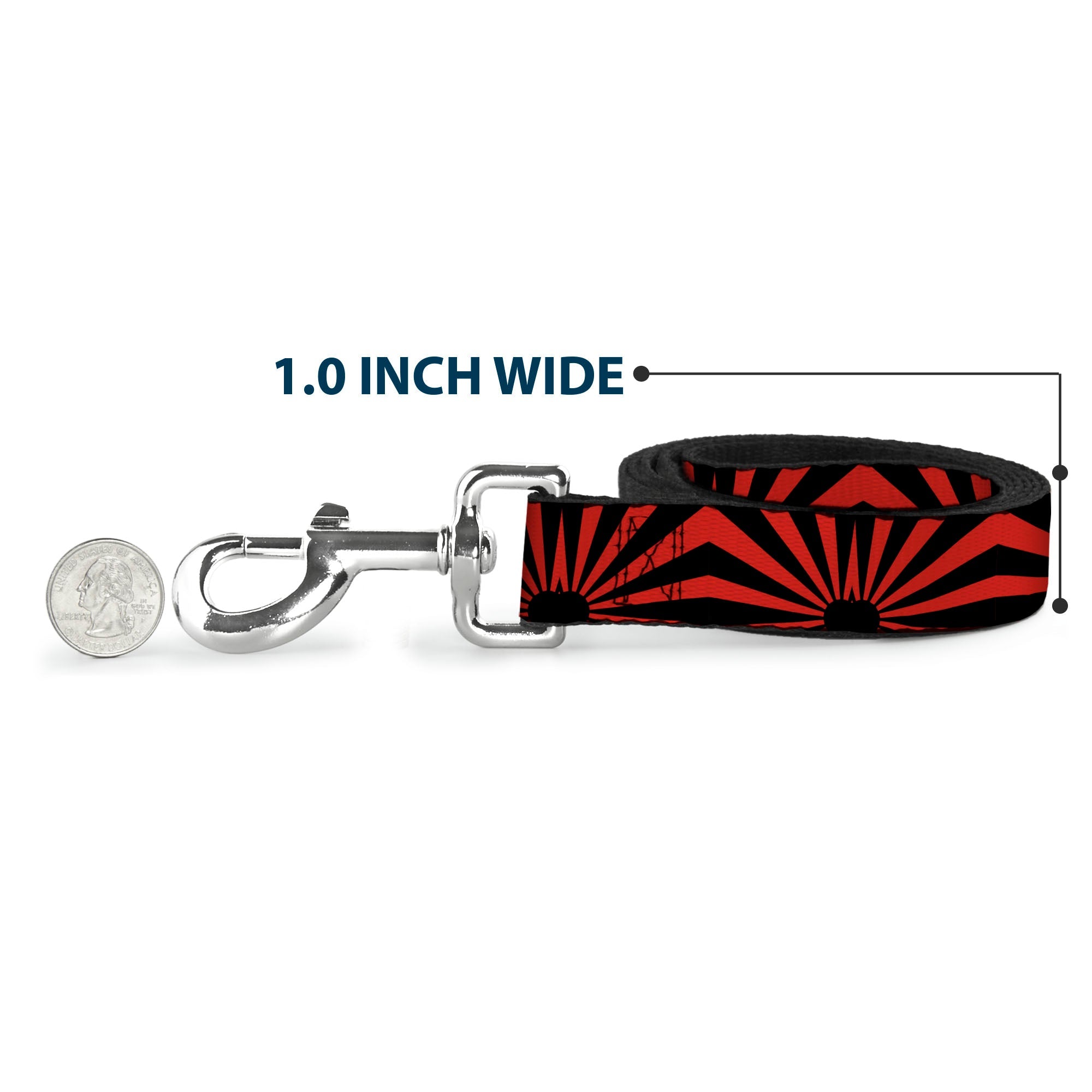 Dog Leash - Rising Sun Red/Black