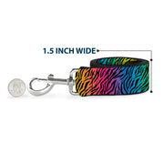 Dog Leash - Zebra Rainbow Ombre