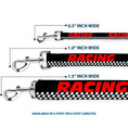 Load image into Gallery viewer, Dog Leash - RACING w/Checker Black/White/Red
