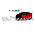 Load image into Gallery viewer, Dog Leash - RACING w/Checker Black/White/Red
