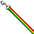Load image into Gallery viewer, Dog Leash - Rasta Stripes Painted Green/Yellow/Red
