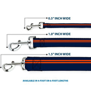 Dog Leash - Racing Stripe Navy/Orange