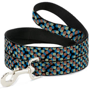 Dog Leash - Polka Dots Stacked Black/Blue/Sage/Brown