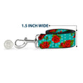 Load image into Gallery viewer, Dog Leash - Red Roses/Polka Dots Turquoise
