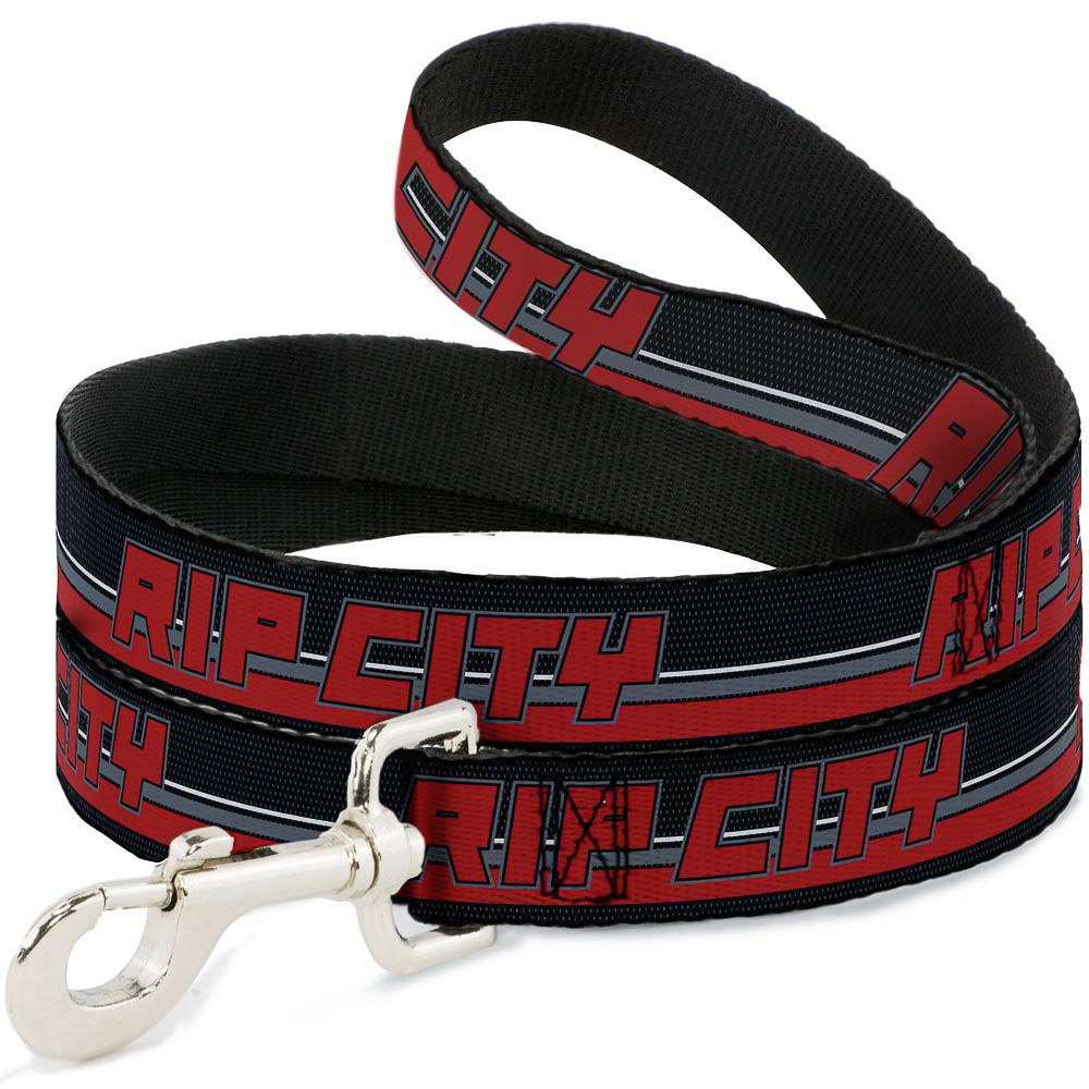 Dog Leash - RIP CITY/Stripe/Mesh Black/Gray/Red